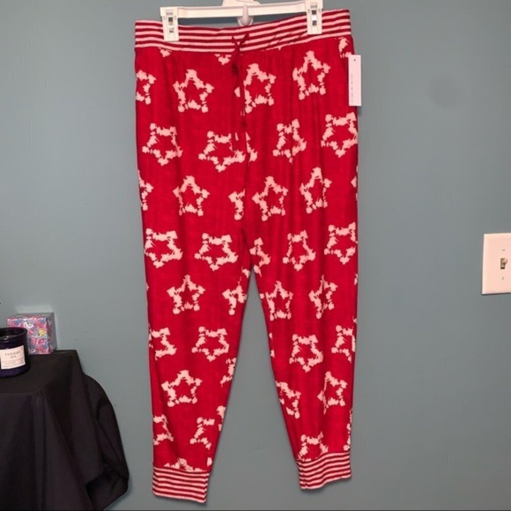 Jaclyn Intimates Red and White Star Sleep Pants Size XL